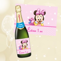 Etiquette Champomy Minnie personnalisée