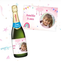 Etiquette Champomy personnalisée avec photo