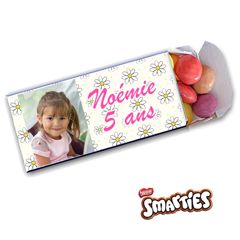 Smarties personnalisés marguerite