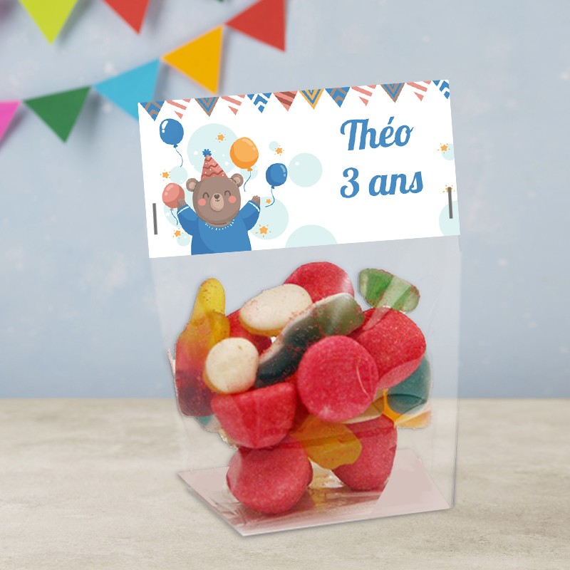 Sachet de bonbon personnalisée ours