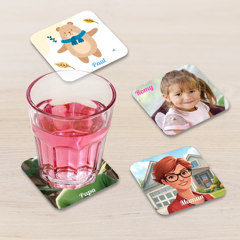 Dessous de verre personnalisé