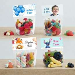 Sachet de bonbons personnalisé avec photo - Cadeau anniversaire & fête