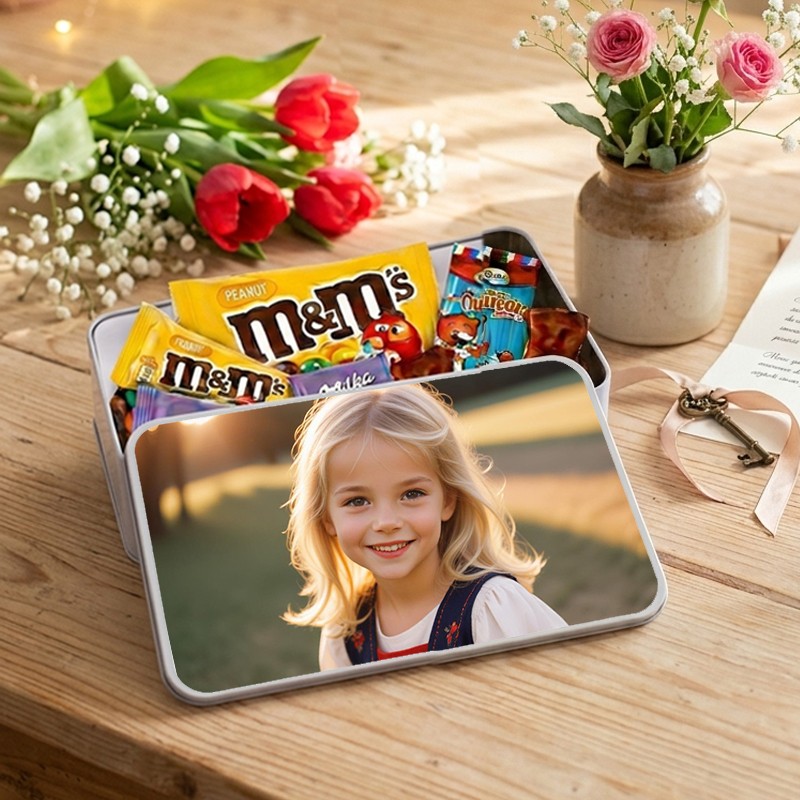 Boîte de chocolats personnalisée avec Photo – Cadeau Gourmand Unique