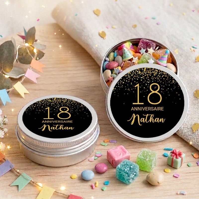Boite à bonbons personnalisée anniversaire