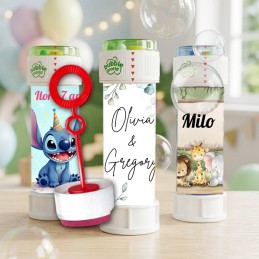 Tube bulles de savon personnalisé - Sortie de mariage & anniversaire