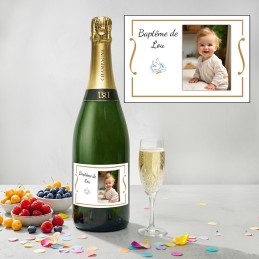 Etiquette Champagne personnalisée avec photo