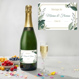 Etiquette Champagne personnalisée Mariage