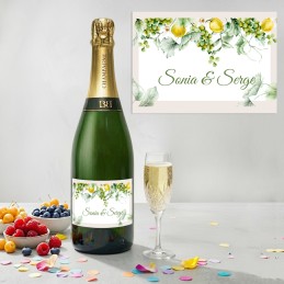 Etiquette Mariage personnalisé : Mariage citron