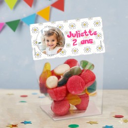 Sachet de bonbon personnalisé margherite