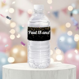 Etiquette bouteille d'eau personnalisée Anniversaire