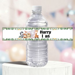 Etiquette bouteille d'eau personnalisée Safari, Savane