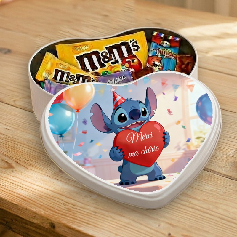 Boite à bonbons Stitch personnalisée