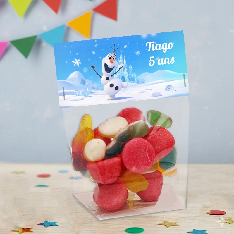 Sachet de bonbons personnalisé Olaf
