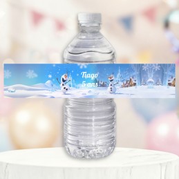Etiquette bouteille d'eau personnalisée Olaf