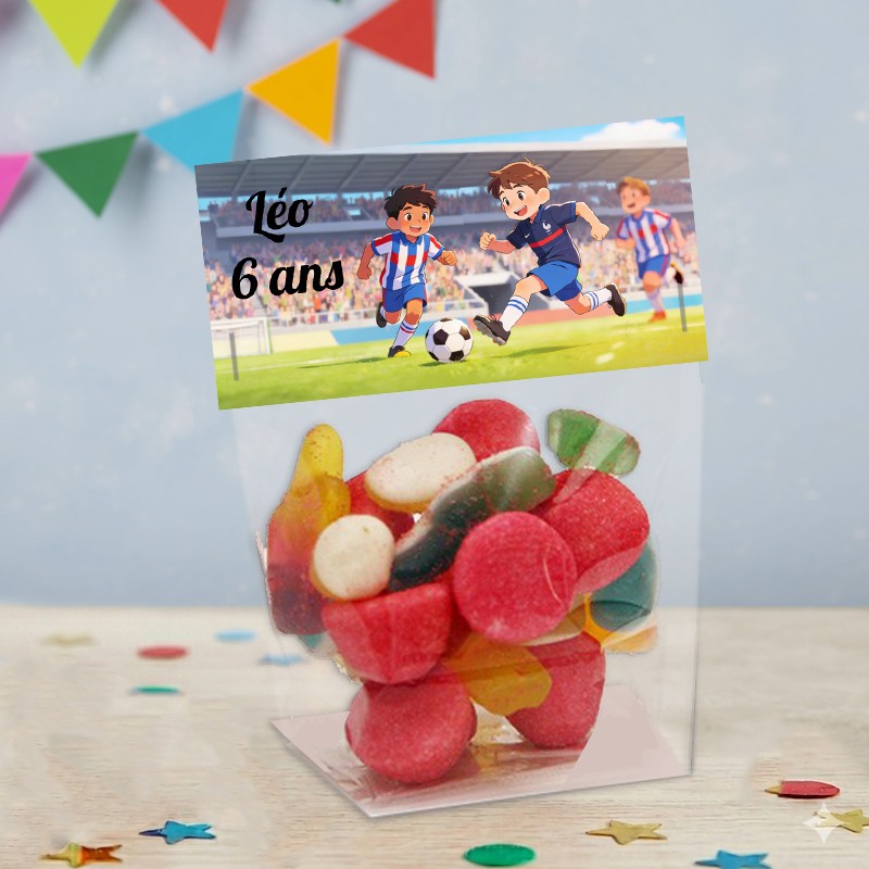 Sachet de bonbon personnalisé Football