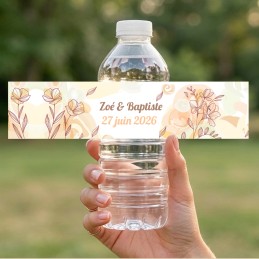 Etiquette bouteille eau personnalisée Miel