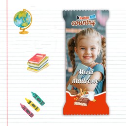 Kinder Country personnalisé avec photo - Cadeau Maîtresse/Nounou