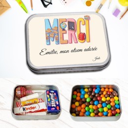 Boîte bonbons fin d'année personnalisée - Cadeau remerciement
