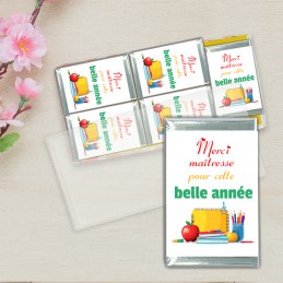 Chocolat maîtresse personnalisé - Cadeau fin d'année personnalisé