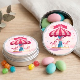 Boite à dragée personnalisée - Boite Baptême Carousel