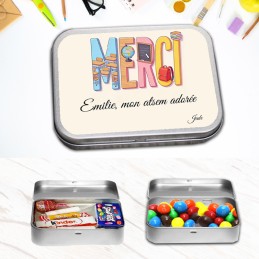 Boîte à bonbons personnalisée Maître - Cadeau fin d'année personnalisée