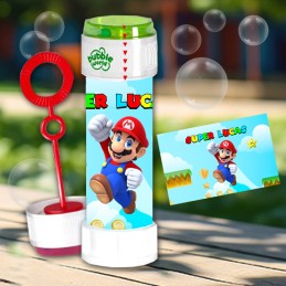 Tubes bulles de savon Mario personnalisé