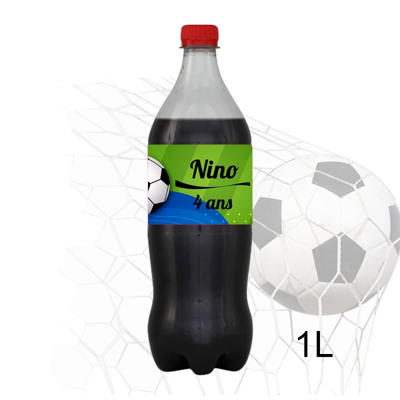 Etiquette CocaCola personnalisée Football
