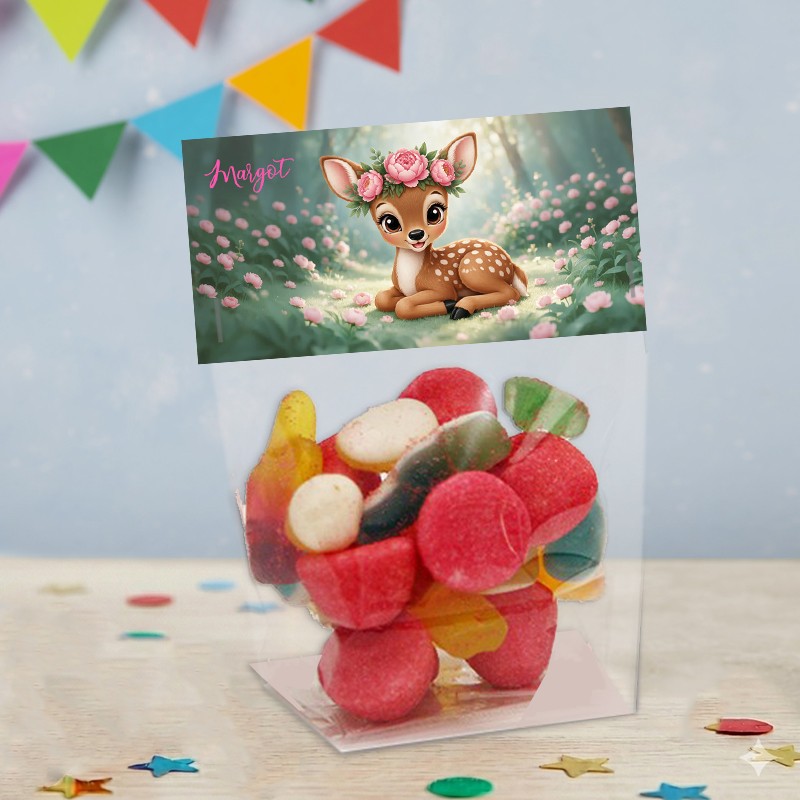 Sachet de bonbons personnalisé Biche