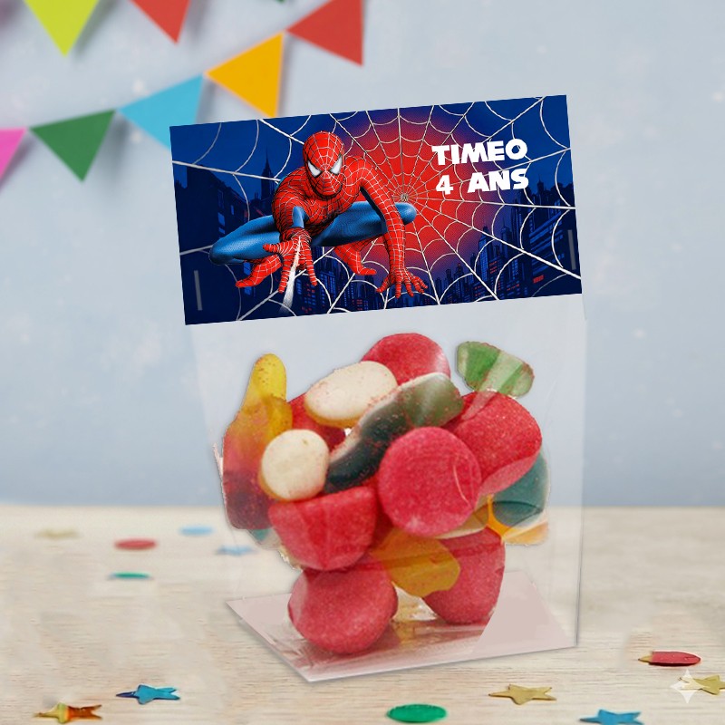 Sachet de bonbons personnalisé Spiderman
