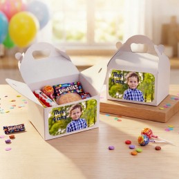 Boîte à poignée personnalisée avec photo