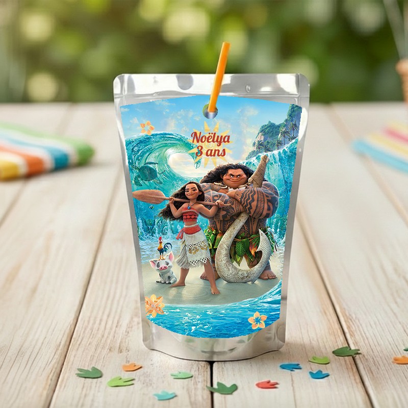 Etiquette Capri-Sun personnalisée Vaiana