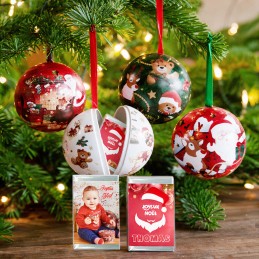 Boule de Noël personnalisée - Chocolat personnalisé Noël