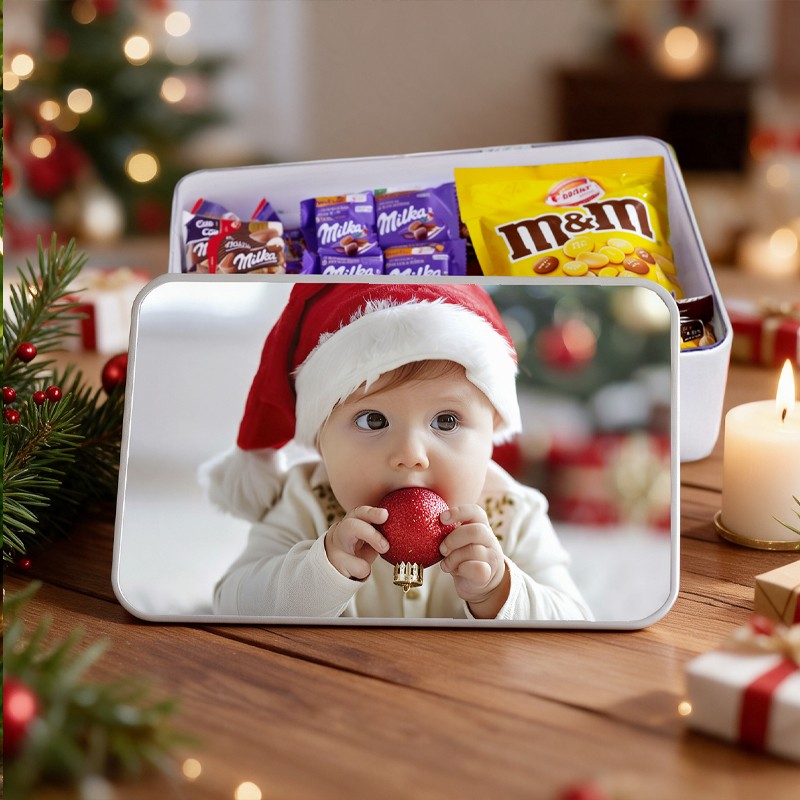Boite à biscuits personnalisée avec photo