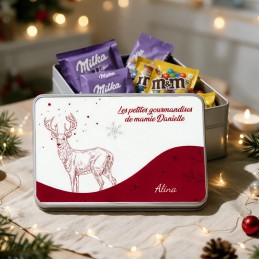 Boîte à bonbons personnalisée - renne Noël