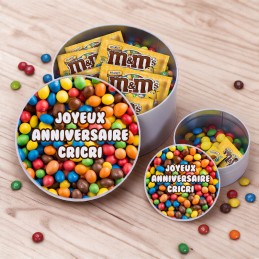 Boîte m&m's personnalisée prénom