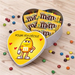 Boîte m&m's personnalisée cœur