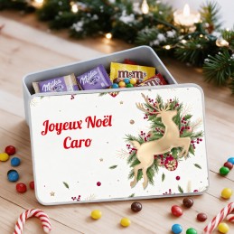 Boîte de chocolats personnalisée Noël - Cadeau fin d'année