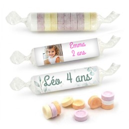 Rouleau de bonbons personnalisé avec photo