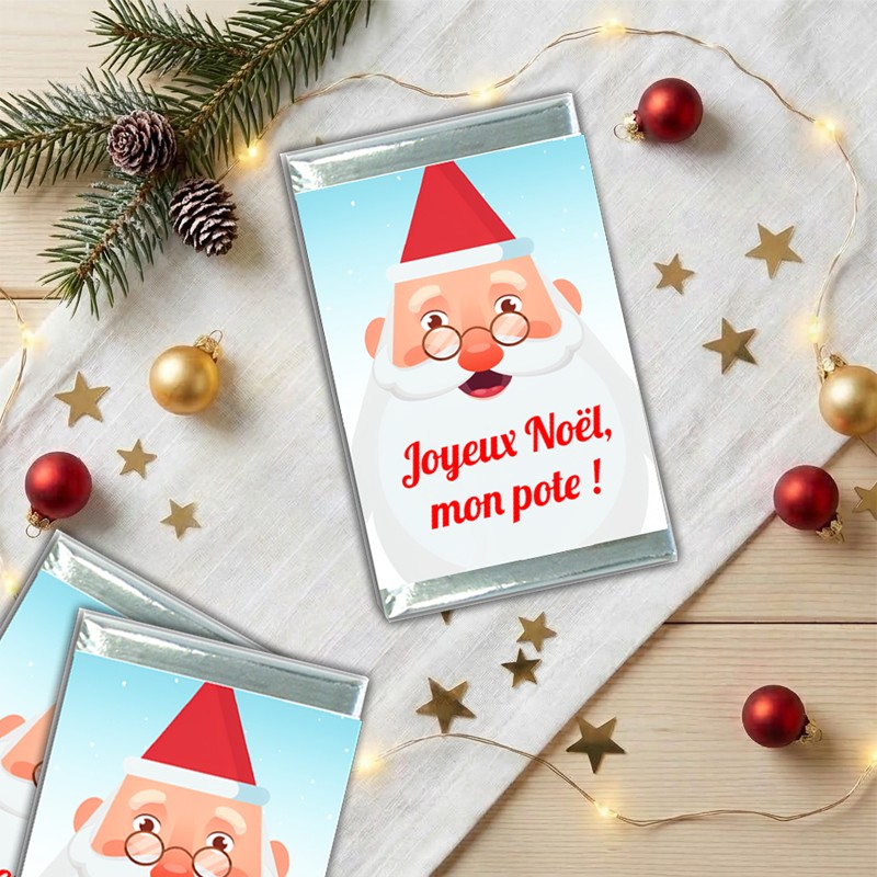 Chocolat personnalisé Père Noël - Cadeau Secret Santa