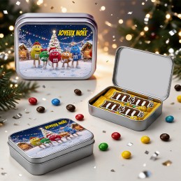 Boîte de M&M'S personnalisée pour Noël : La touche de magie gourmande sous le sapin
