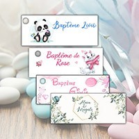 Etiquette baptême personnalisée